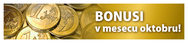 Bonusi v mesecu oktobru!